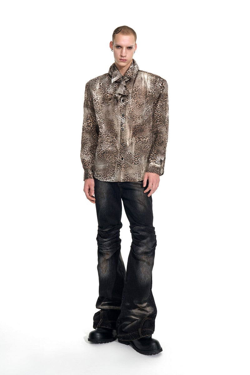 Leopard Print Padded Shirt