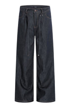 Drawstring Raw Denim Jeans