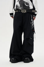 Detachable Drape Wide Leg Pants