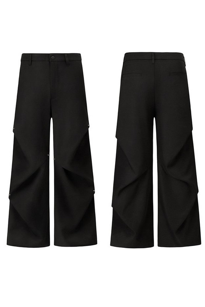 Wrinkled Loose Dress Pants