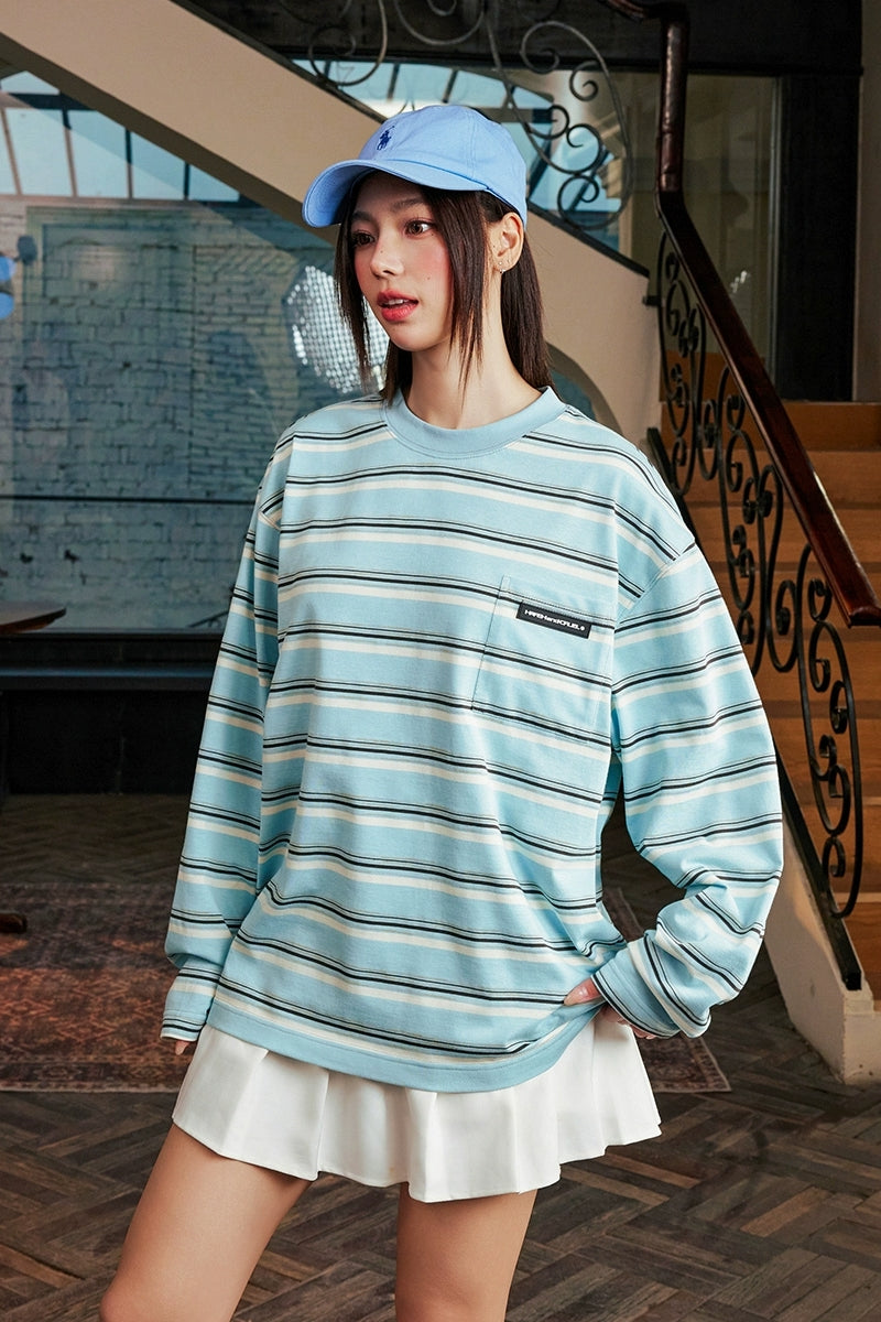『Copping Zone』Striped Loose Fit L/S Tee Striped Loose Fit L/S Tee – Copping Zone