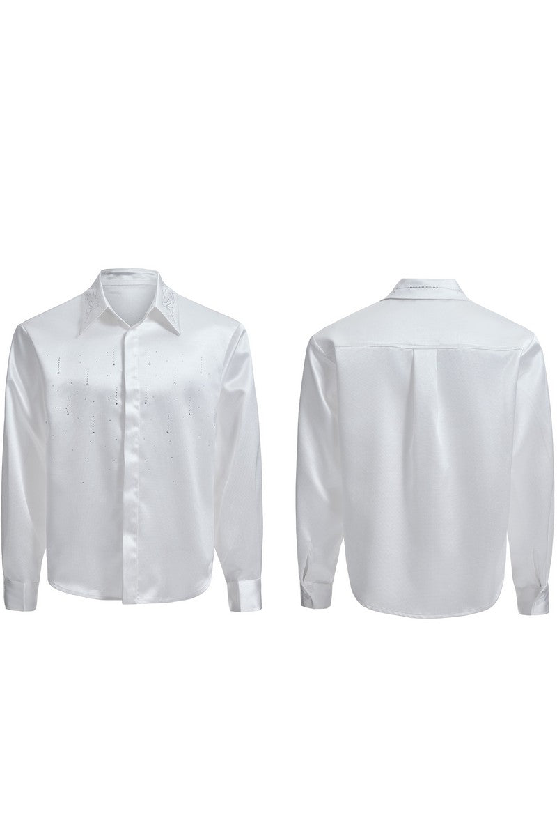 Satin Glitter Boxy Shirt