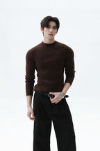 Ribbed Slim Fit Knit Tee