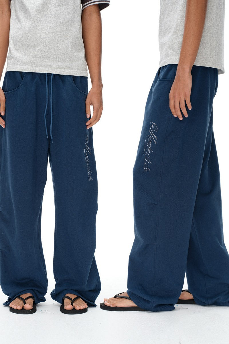 Embroidered Loose Sweatpants