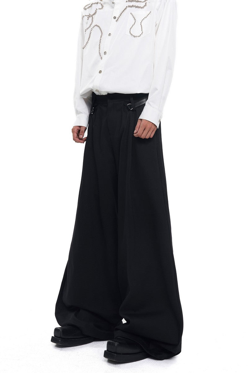 Curved Blade Wide Pants
