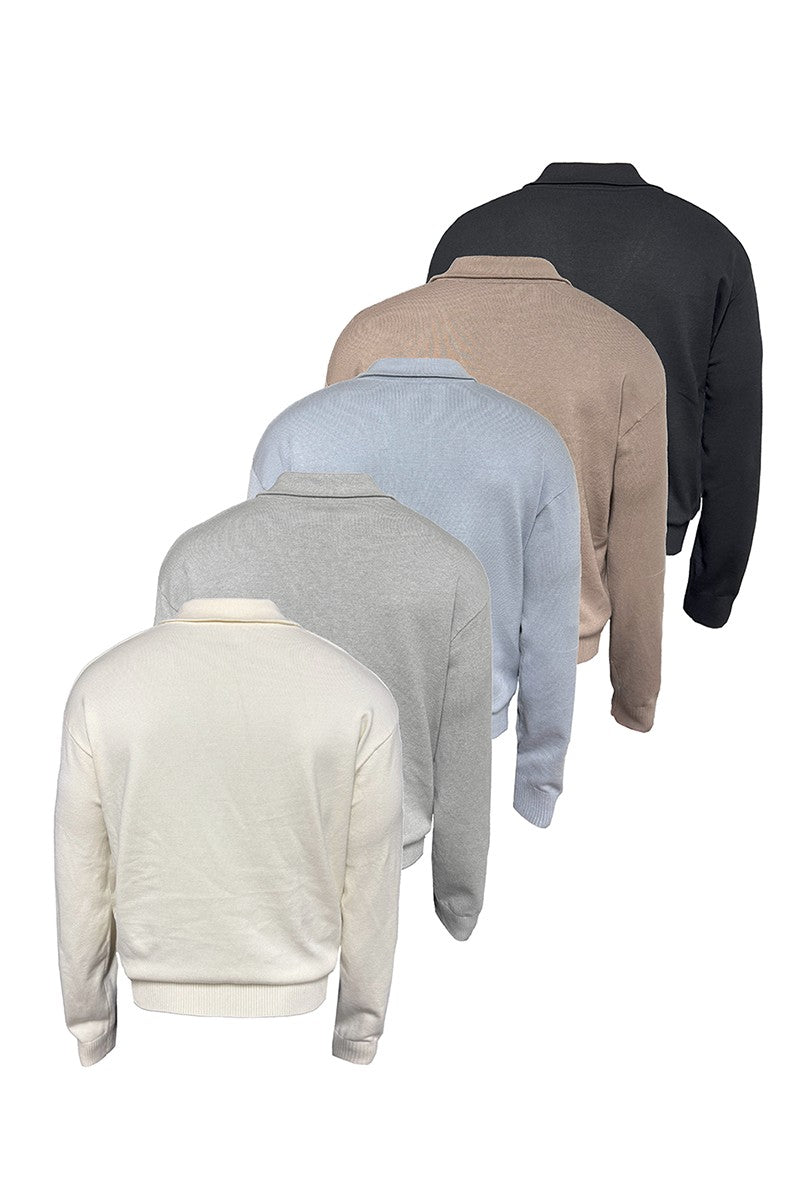 Seagull Collar Knit Sweater