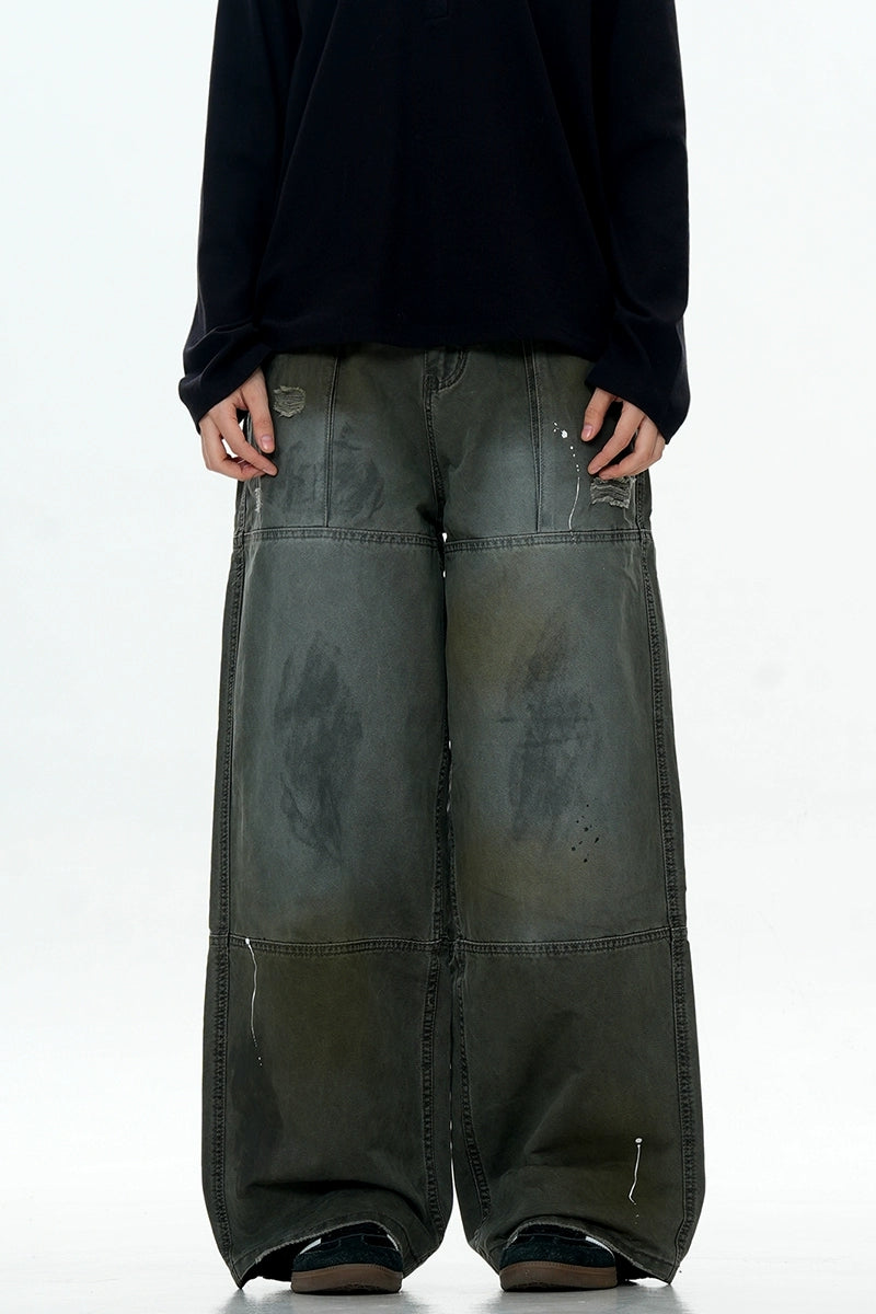 Paint Splatter Logger Cargo Pants