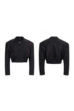 Cropped Suede Deconstructed Jacket