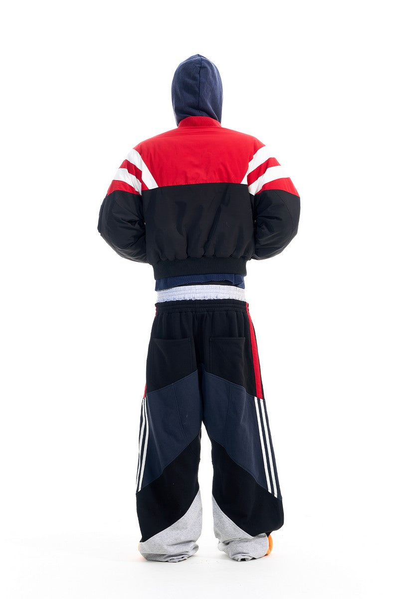 Colorblock Bomber Puffer Jacket