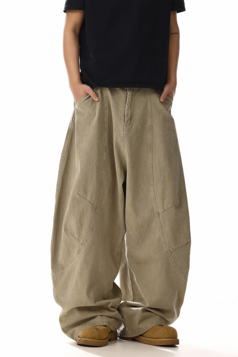 Washed Blade Cut Cargo Pants