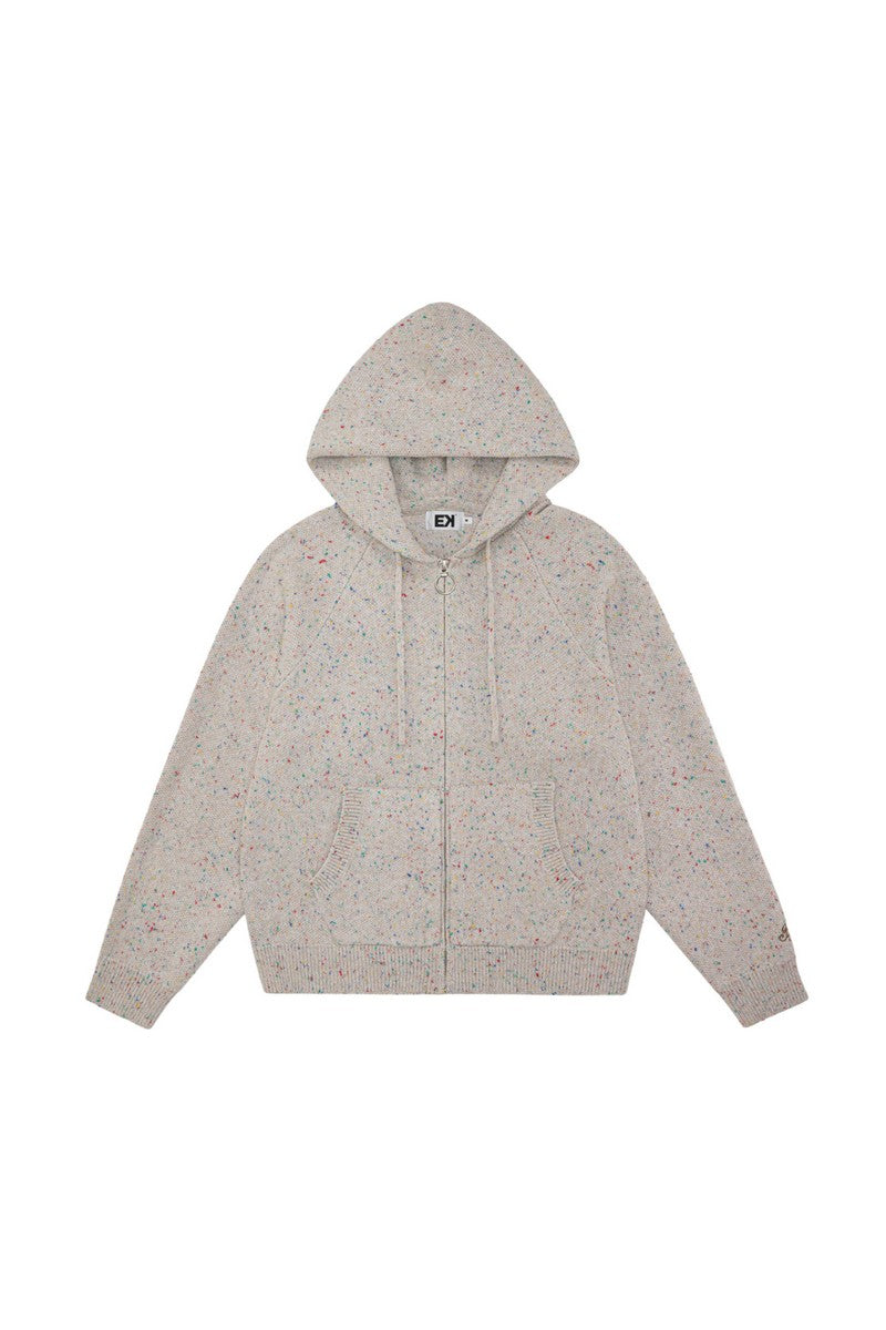 Knit Zip Up Hoodie