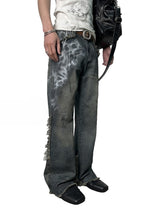 Leopard Stud Slim Jeans