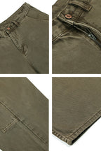 Two Tone Washed Wide Pants