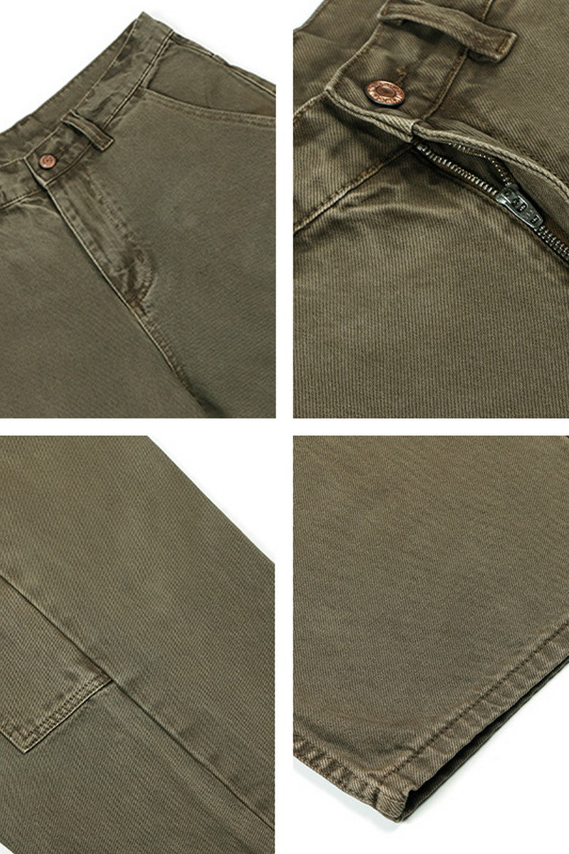 Two Tone Washed Wide Pants
