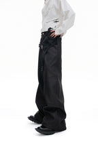 Croc Trim Straight Trousers