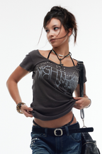 Y2K Leopard Fitted Tee