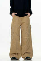 Paint Splatter Straight Cargo Pants