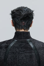 Deconstructed Fleece Turtleneck Top