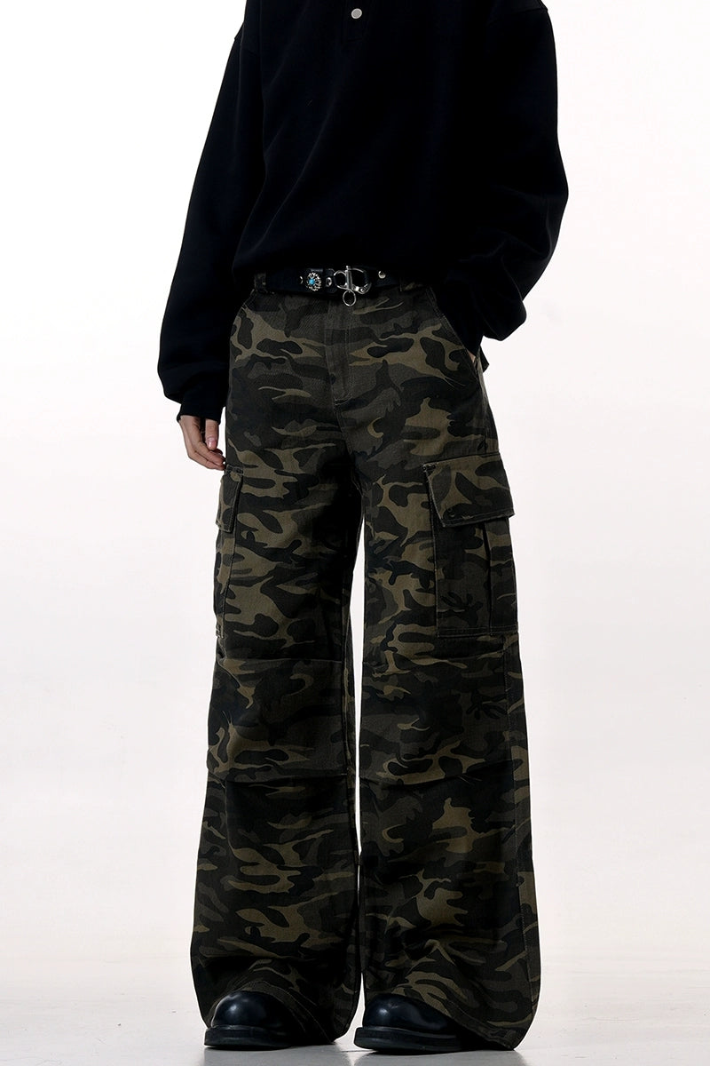 Winter Camo Multi-Pocket Cargo Pants
