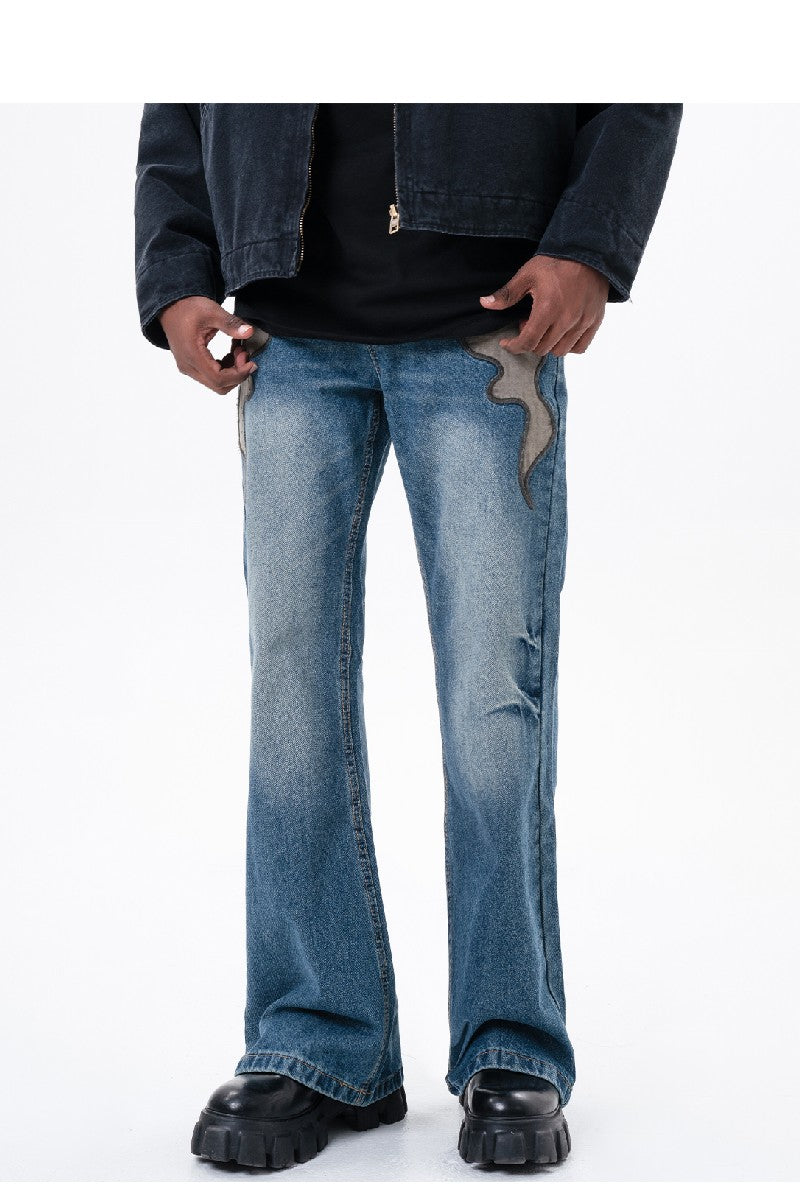 Embroidered Straight Jeans