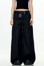 Draped Relaxed Dress Trousers