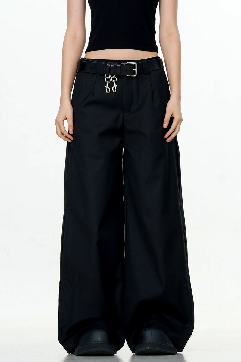 Draped Relaxed Dress Trousers