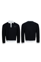 Layered Wool Knit Sweatshirt