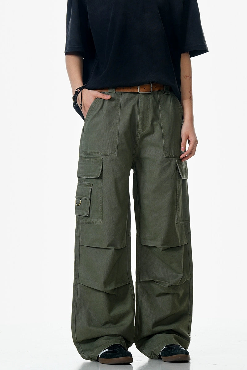 Washed Vintage Wrinkled Cargo Pants