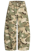 Camo Pleated Wide Leg Pants