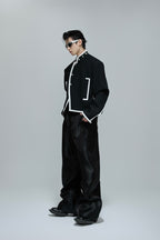 Colorblock Padded Cropped Jacket