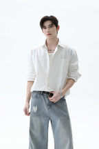 Washed Cotton Minimal Shirt