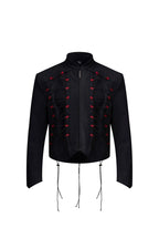 Drawstring Cropped Stand Collar Jacket