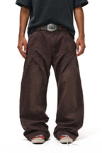 Washed Pleated Work Pants