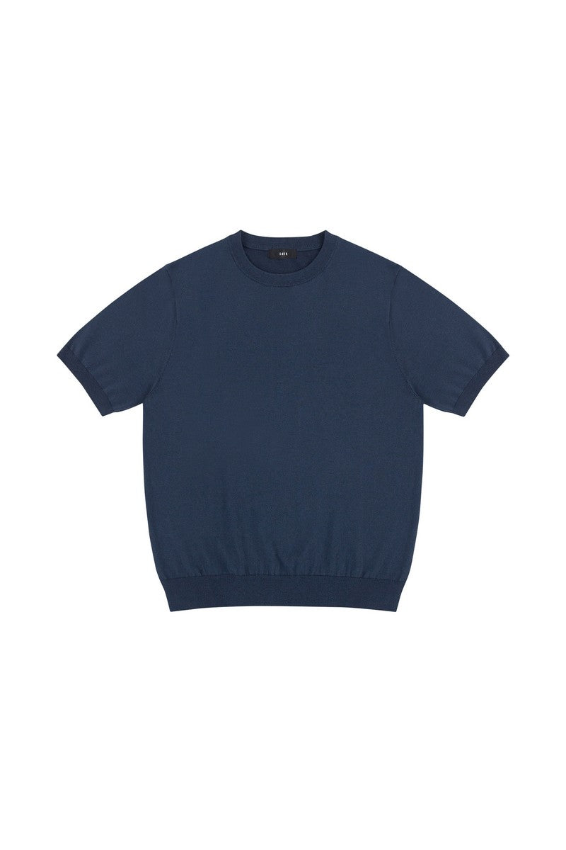 Silk Blend Knit T-Shirt