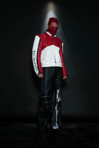 Colorblock PU Leather Biker Jacket