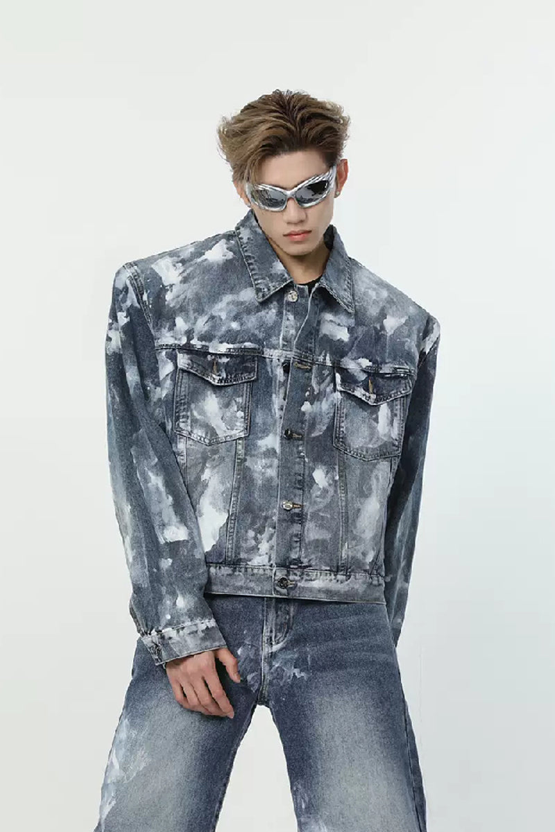 Painted Washed Denim Jacket