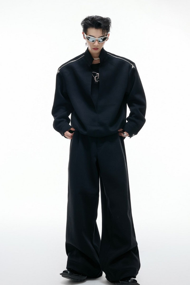 Layered Zip Mock Neck Sweater