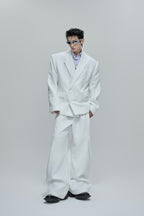 Waffle Textured Pearl Trousers