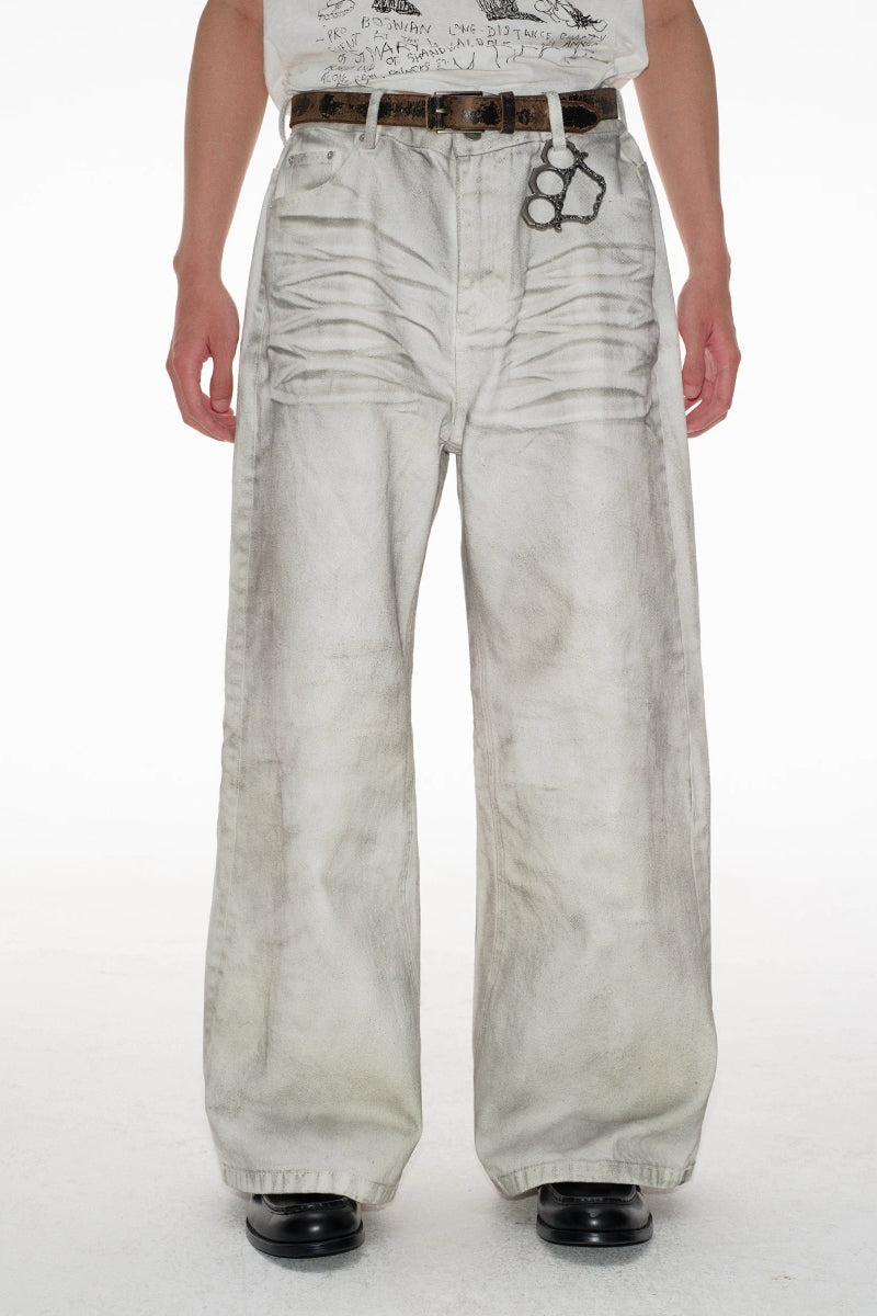 Distressed White Jeans - JCAESAR – Copping Zone