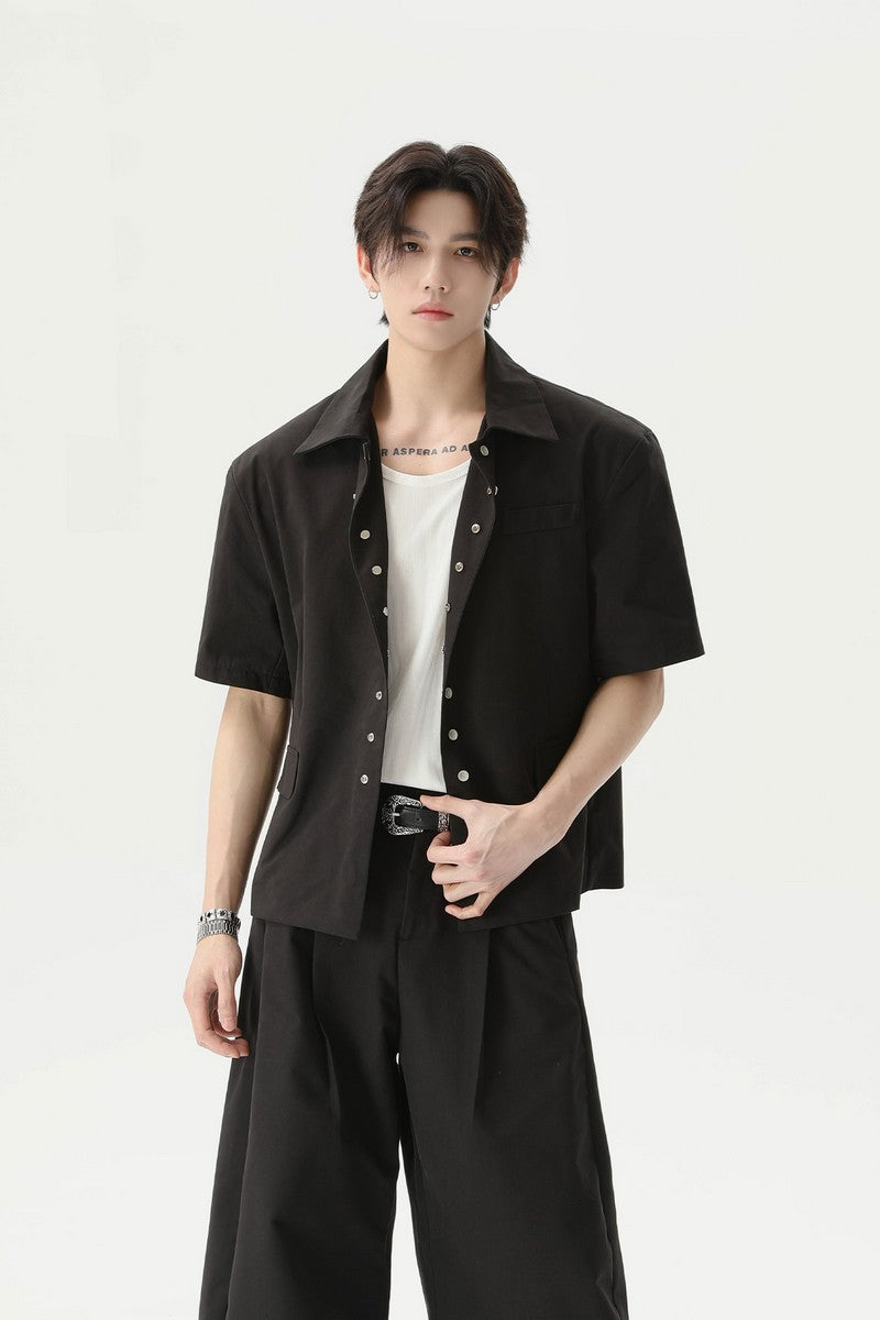 Western Style Buttoned Suit Shirt