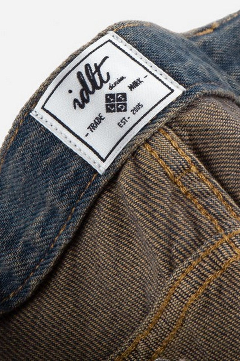 Washed Flare Work Jeans