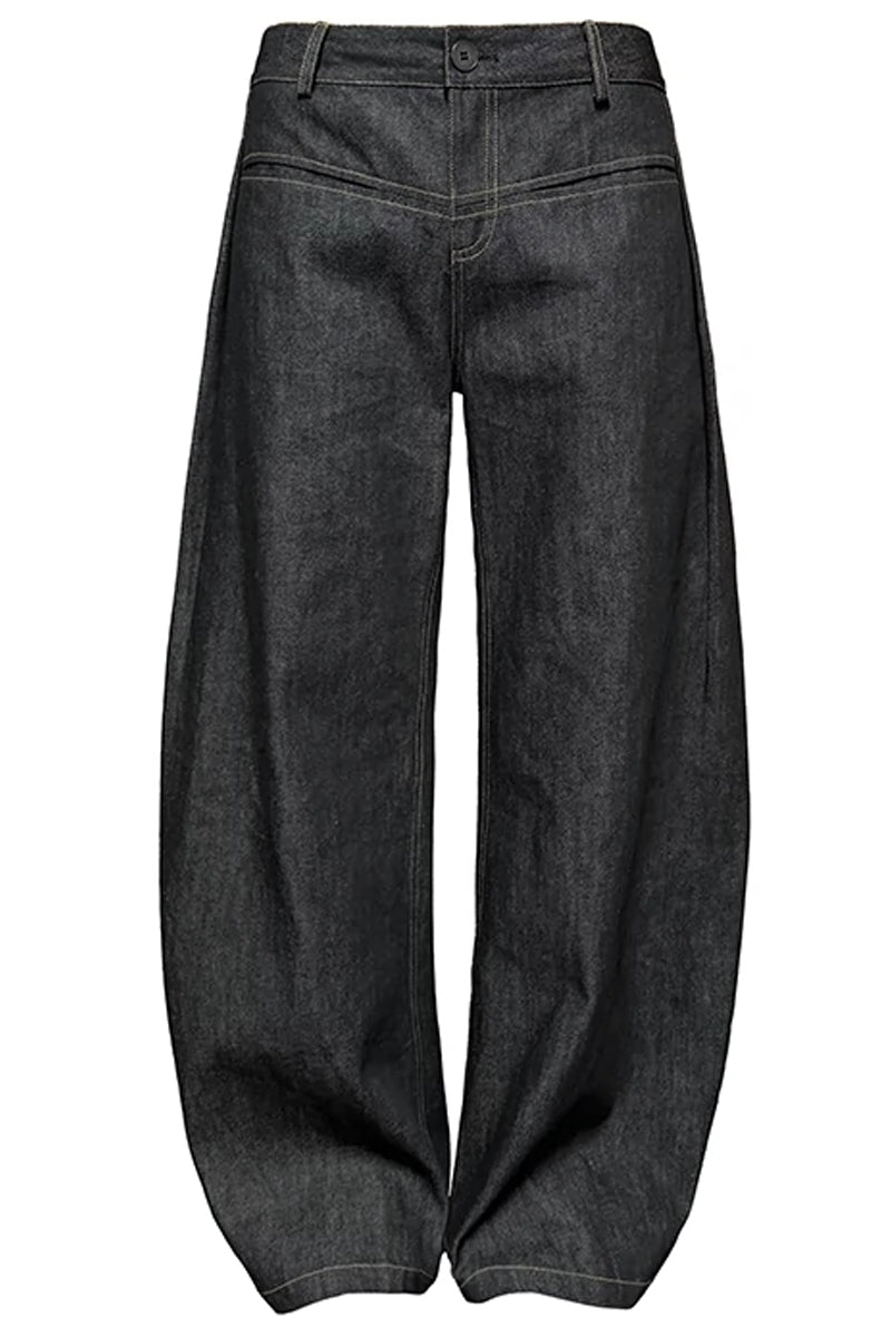 Pleated Banana Jeans