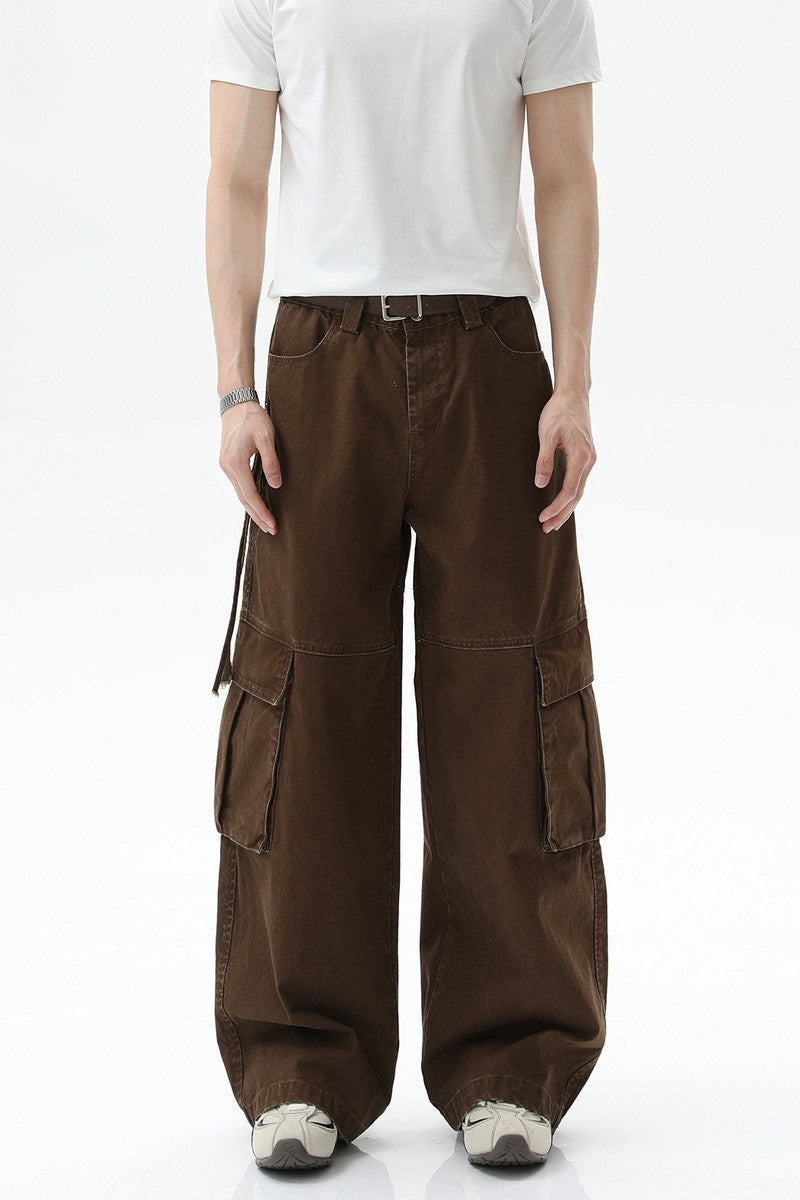 Deconstructed Cargo Denim Jeans