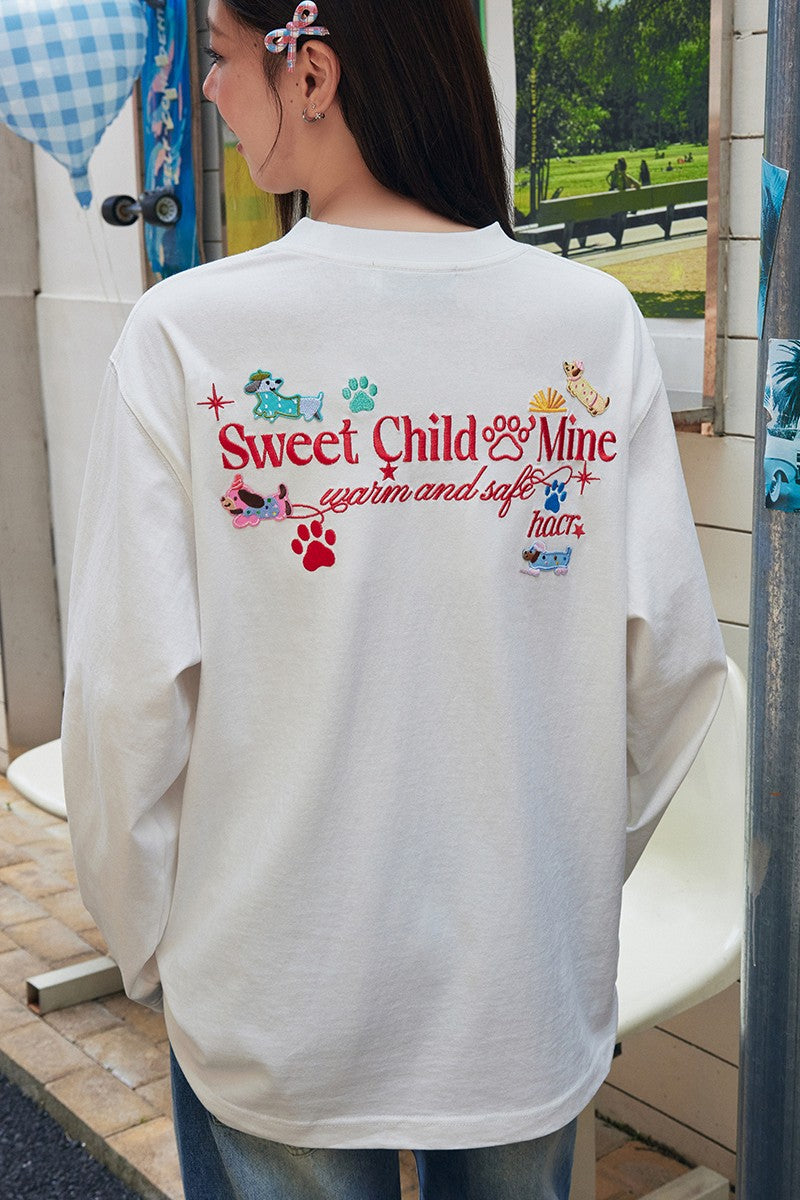 Plush Dog Embroidery Tee