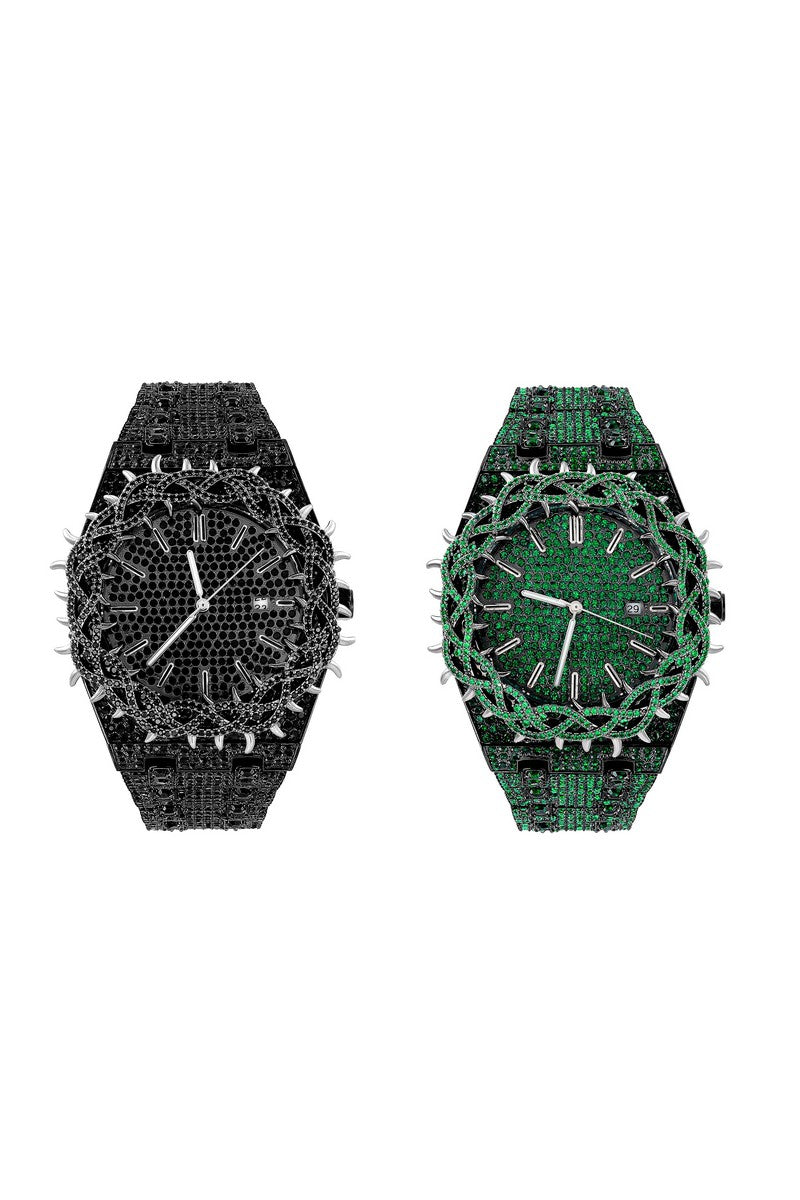 Iced Rainbow Nautilus Watch