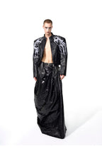 Handpainted Back Swirl Leather Jacket
