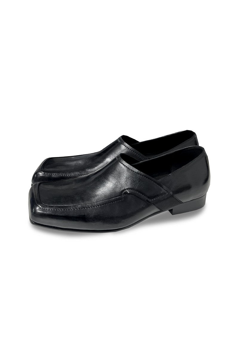 Square Toe Leather Derby Shoes
