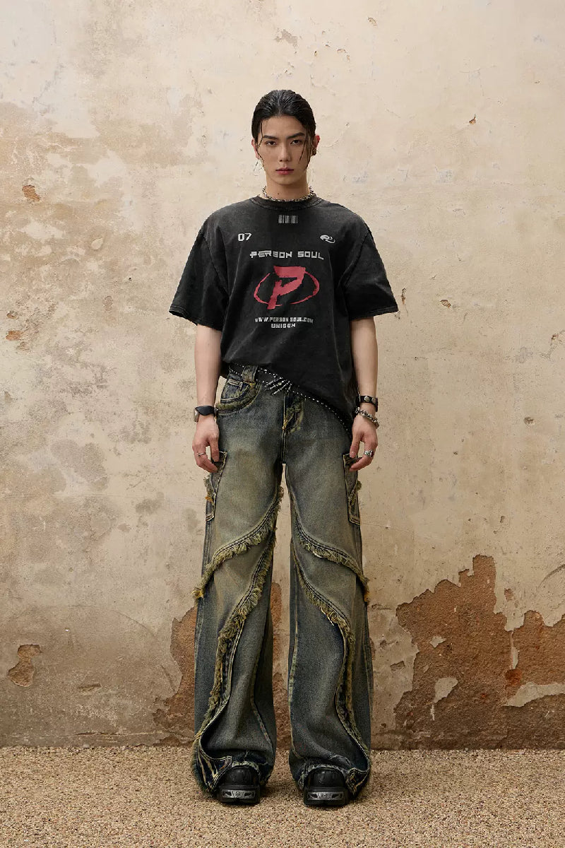 Fluid Patchwork Jeans