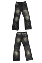 Washed Claw Straight Jeans