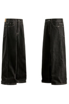 Raw Denim Wide Leg Jeans